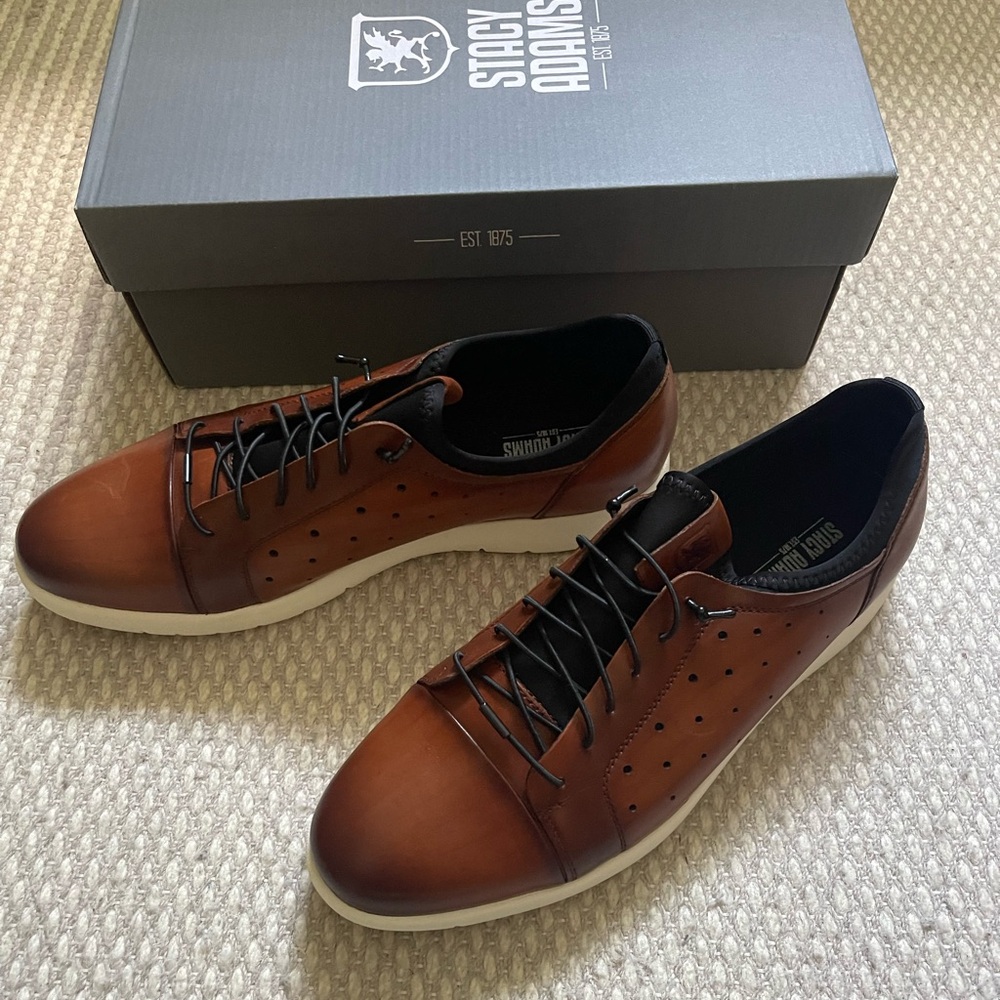 Stacy Adam’s Halden Shoe in Cognac, Size 11 1/2